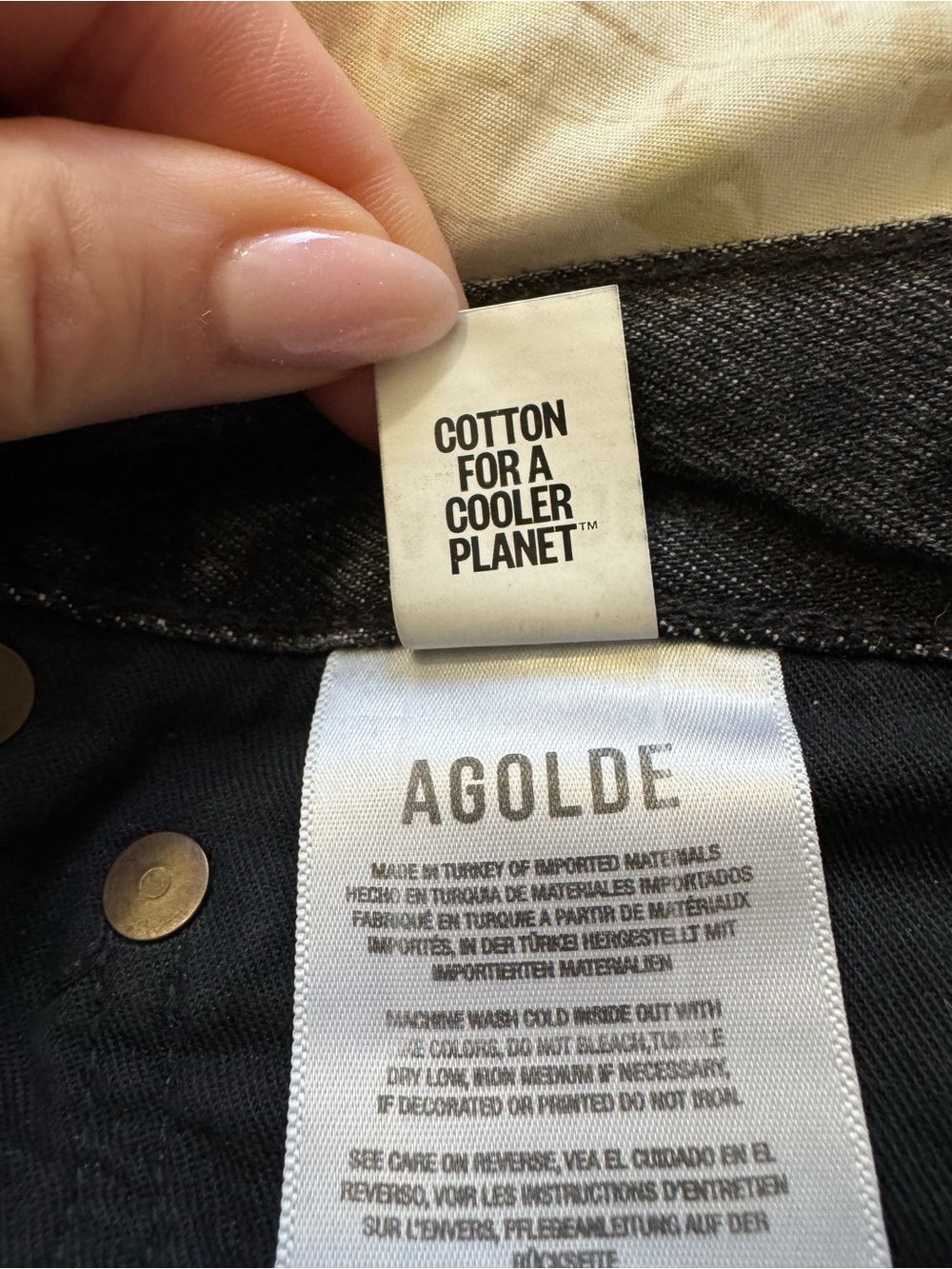Agolde Wide Leg Baggy Jeans Black Denim Women’s 32х30  12 Opening - Picture 15 of 16